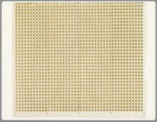 Blad met alternerend strooipatroon van ruitvormige motief by anonymous