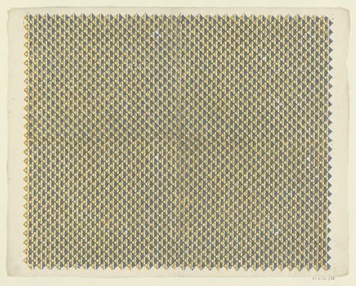 Blad met schubbenpatroon van driehoeken by anonymous