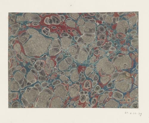 Graniet-kiezelmarmer in blauw, rood en grijs by anonymous