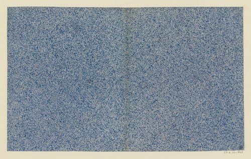 Blauw gespikkeld papier by anonymous