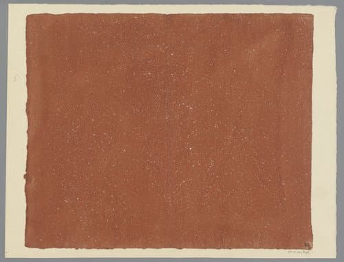 Wit gespikkeld oranjerood papier by anonymous