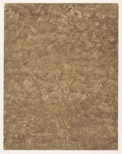 Stijfselverfpapier in bruin met ingekwaste decoratie by anonymous