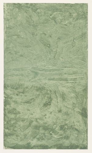 Stijfselverfpapier in groen met ingekwaste decoratie by anonymous