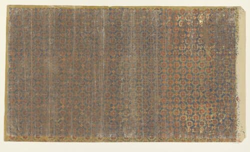 Blad met ruitenpatroon van ranken met bloem als veldvulling (één van acht identieke bladen) by anonymous