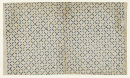 Blad met ruitenpatroon van gekartelde lijnen met doorlopend puntenfond by anonymous