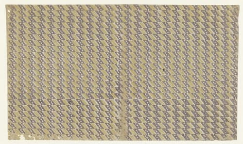 Blad met banenpatroon van parallellogram met drie cirkels by anonymous