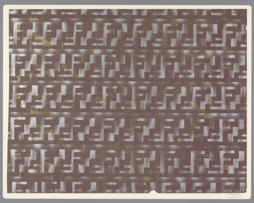 Blad met Art déco patroon by anonymous