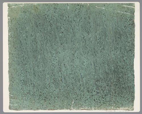Stroommarmer in zwart op groen papier by anonymous