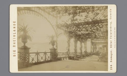 Veranda van het Hotel Fürstenberg te Remagen, Duitsland by Anselm Schmitz