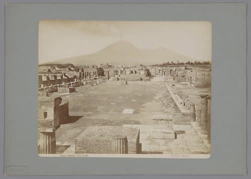 Gezicht op het Forum te Pompeï by Giacomo Brogi