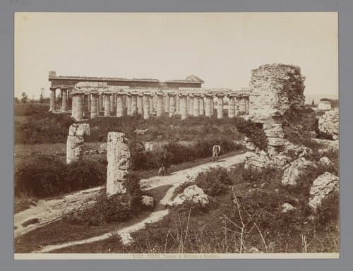 Tempels van Juno te Paestum by Giacomo Brogi