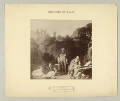 Schilderij door C.C. Moeyaert, Hippocrates bij Democritus