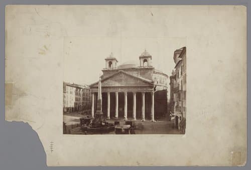 Gezicht op het Pantheonen de Macuteo obelisk te Rome, Italië by Giorgio Sommer