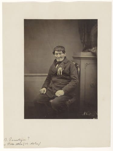 Portret van Barend Ponstijn met decoratie (als in 1813) by Adriaan Vink