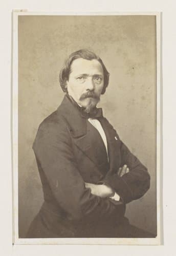 Portret van de beeldhouwer Jozef Geefs by Joseph Dupont