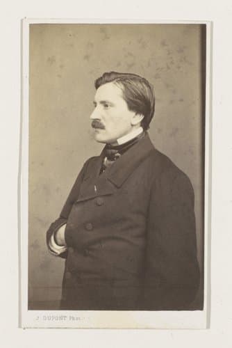 Portret van de schilder Godfried Egide Guffens, halffiguur by Joseph Dupont