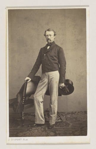 Portret van de schilder Florent Mols, ten voeten uit by Joseph Dupont