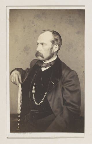 Portret van de schilder Ernst Slingeneyer, halffiguur by Joseph Dupont