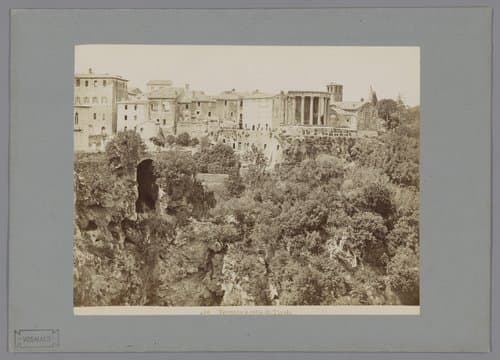 Gezicht op Tivoli met de Tempel van Sibylle by anonymous