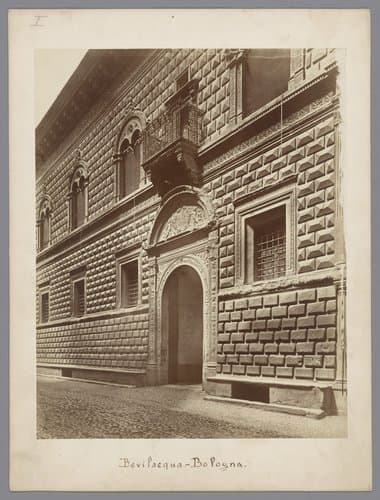 Voorgevel van het Palazzo Bevilacqua te Bologna by anonymous