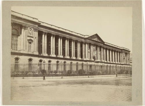 Gezicht op het Louvre in Parijs by anonymous