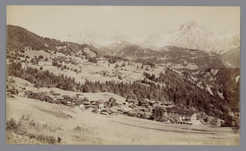 Gezicht op Villars-sur-Ollon in Zwitserland by anonymous