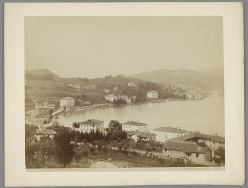 Gezicht op Lugano by Antonio Nessi