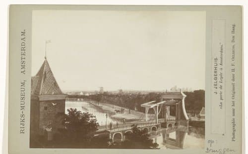 Schilderij De Amsterdamse buitensingel bij de Leidse poort door J. Jelgerhuis