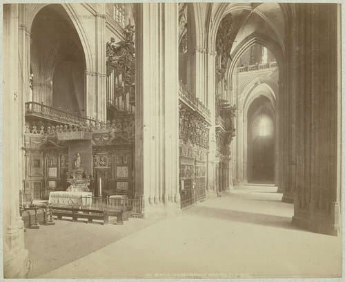 Interieur van de kathedraal van Sevilla by Léon & Lévy