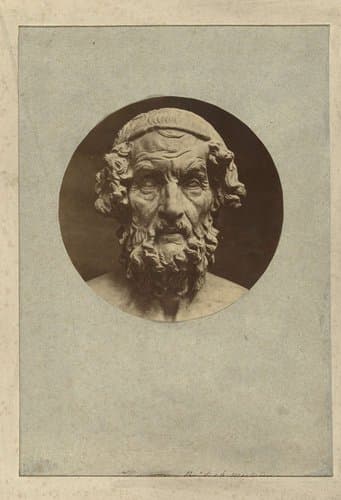 Sculptuur van Homerus in het British Museum