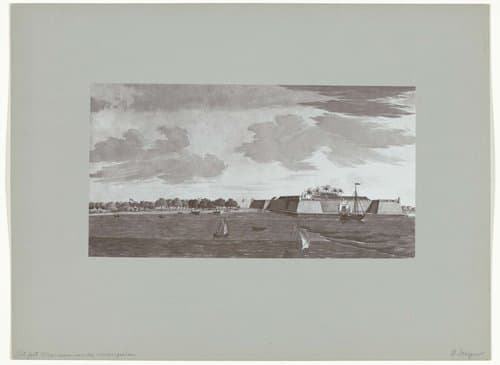 Fort Manaar van de rivier gezien