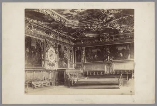 Interieur van een zaal in het Dogepaleis te Venetië by Carlo Ponti