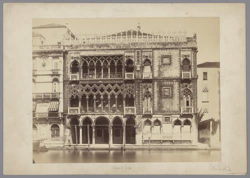 Façade van het Ca' d'Oro te Venetië by Carlo Ponti