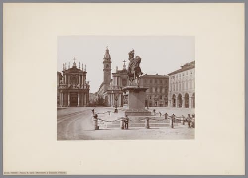 Piazza S. Carlo - Monumento a Emanuele Filiberto by Giacomo Brogi