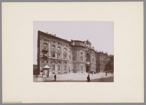 Façade van het Palazzo Carignano te Turijn, Italië by Giacomo Brogi