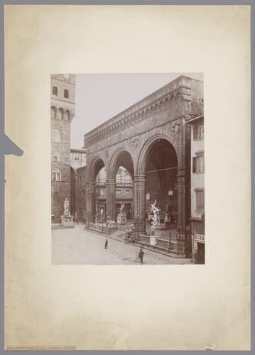 Loggia dei Lanzi te Florence, Italië by Giacomo Brogi