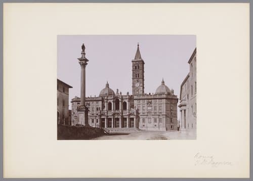 Gezicht op de basiliek van Santa Maria Maggiore te Rome, Italië by Giacomo Brogi