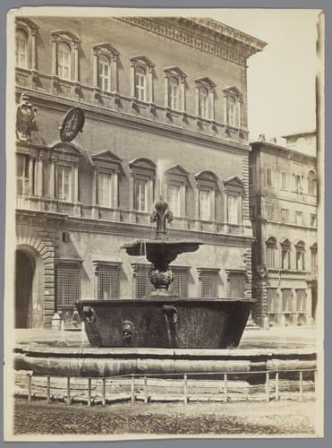 Fontana di Piazza Farnese te Rome by Gustave Eugène Chauffourier