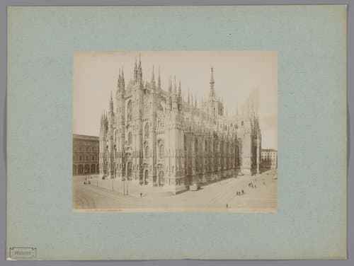 Gezicht op de kathedraal van Milaan, Italië by anonymous