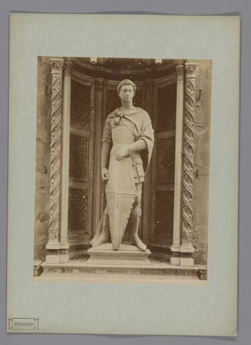 Sculptuur van Sint Joris naar Donatello in de Orsanmichele te Florence by Fratelli Alinari