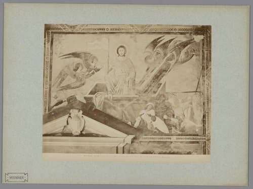 Fotoreproductie van het fresco De herrijzenis van Christus naar Buanamico Buffalmacco in het Camposanto te Pisa, Italië by Fratelli Alinari