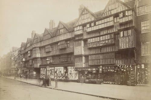Rij huizen in Holborn, Londen by W.M. Spooner & Co.