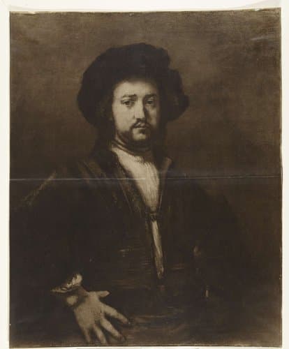 Fotoreproductie van het schilderij 'Portret van een man',  toegeschreven aan Rembrandt by A.C. Cooper