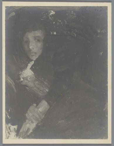 Fotoreproductie van een schilderij van een liggende vrouw naar George Hendrik Breitner by George Hendrik Breitner