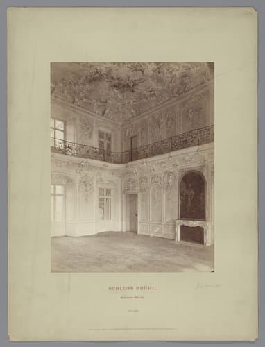 Interieur van de ridderzaal van het Schloss Brühl