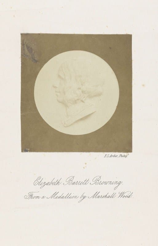 Portret van Elizabeth Barrett Browning naar een medaillon by Frederick Scott Archer