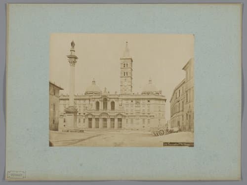 Gezicht op de basiliek van Santa Maria Maggiore te Rome, Italië by anonymous
