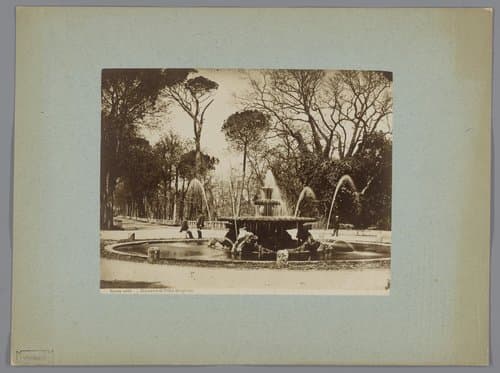 Fontein in de Villa Borghese te Rome by anonymous