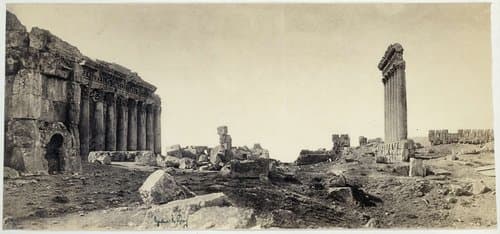 Tempelresten in Baalbek in Libanon by Gustave Le Gray