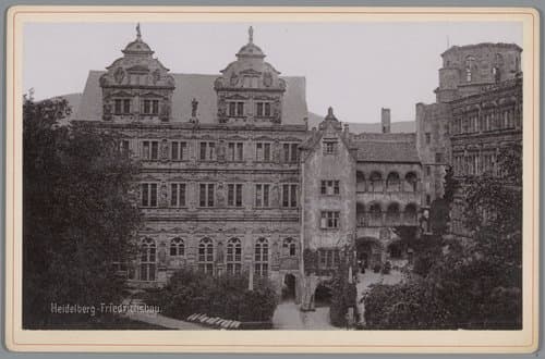 Gezicht op het Friedrichsbau by anonymous